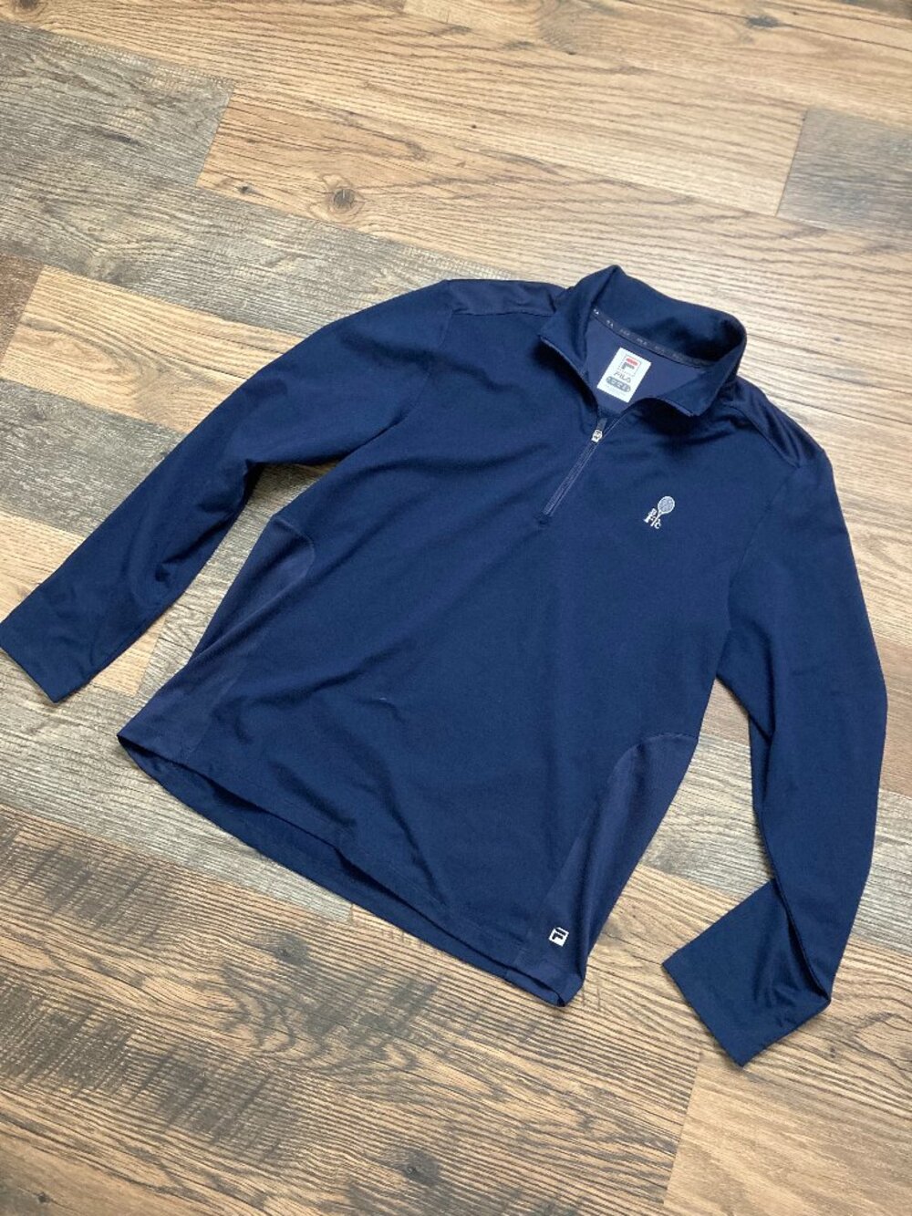 FILA Men’s Large 1/4 Zip Performance Pullover Navy Blue Golf Tennis BFRC